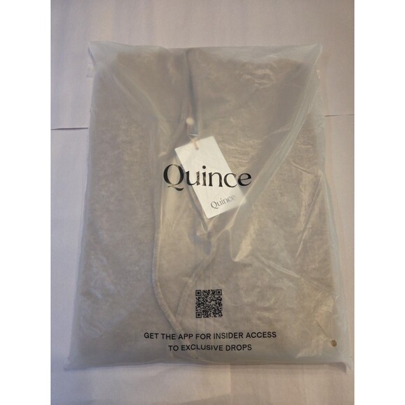 Quince 100% Mongolian Cashmere Full Zip Hoodie Sweater Womens Large NWT Oatmeal - Picture 11 of 13